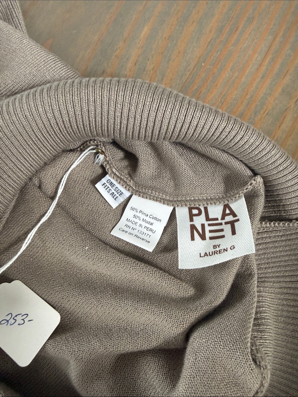 Planet Taupe Lightweight Sweater